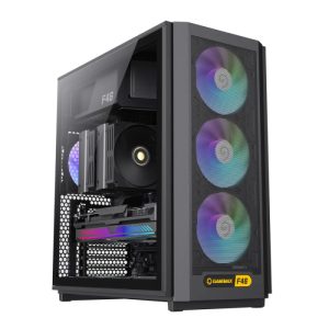 PC GAMER  AMD RYZEN 7 5700- MEMORIA 16 GB SOLIDO 480 PLACA RTX 3050 -FUENTE CERTIFICADA 600 W 80 PLUS+ GABINETE GAMEMAX F46 BK 4*FAN ARGB ATX - TECLADO GAMER  AUREOX BATTLETAG GAMING- SIN MOUSE -